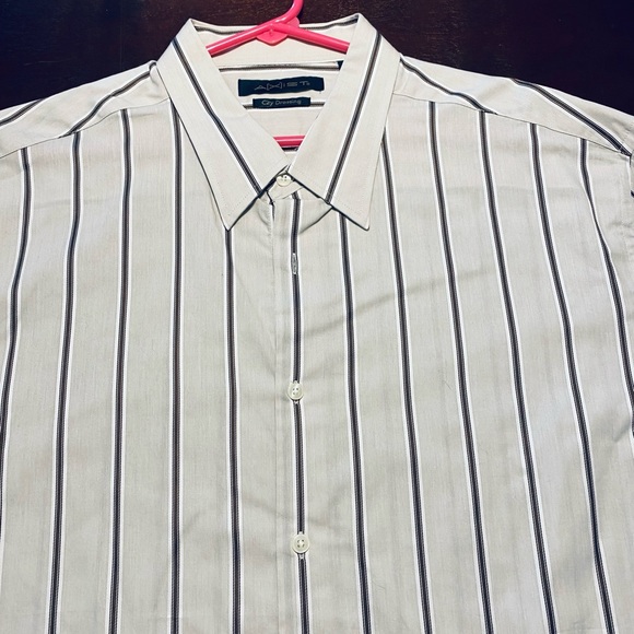 New Axist City Dressing Button Front Casual Dress Shirt Striped Size 2XL XXL - Picture 2 of 6